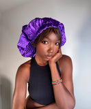 Purple Large Satin Lined Bonnet