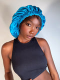 Sky Blue Large Satin Lined Bonnet