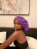 Purple Large Satin Lined Bonnet